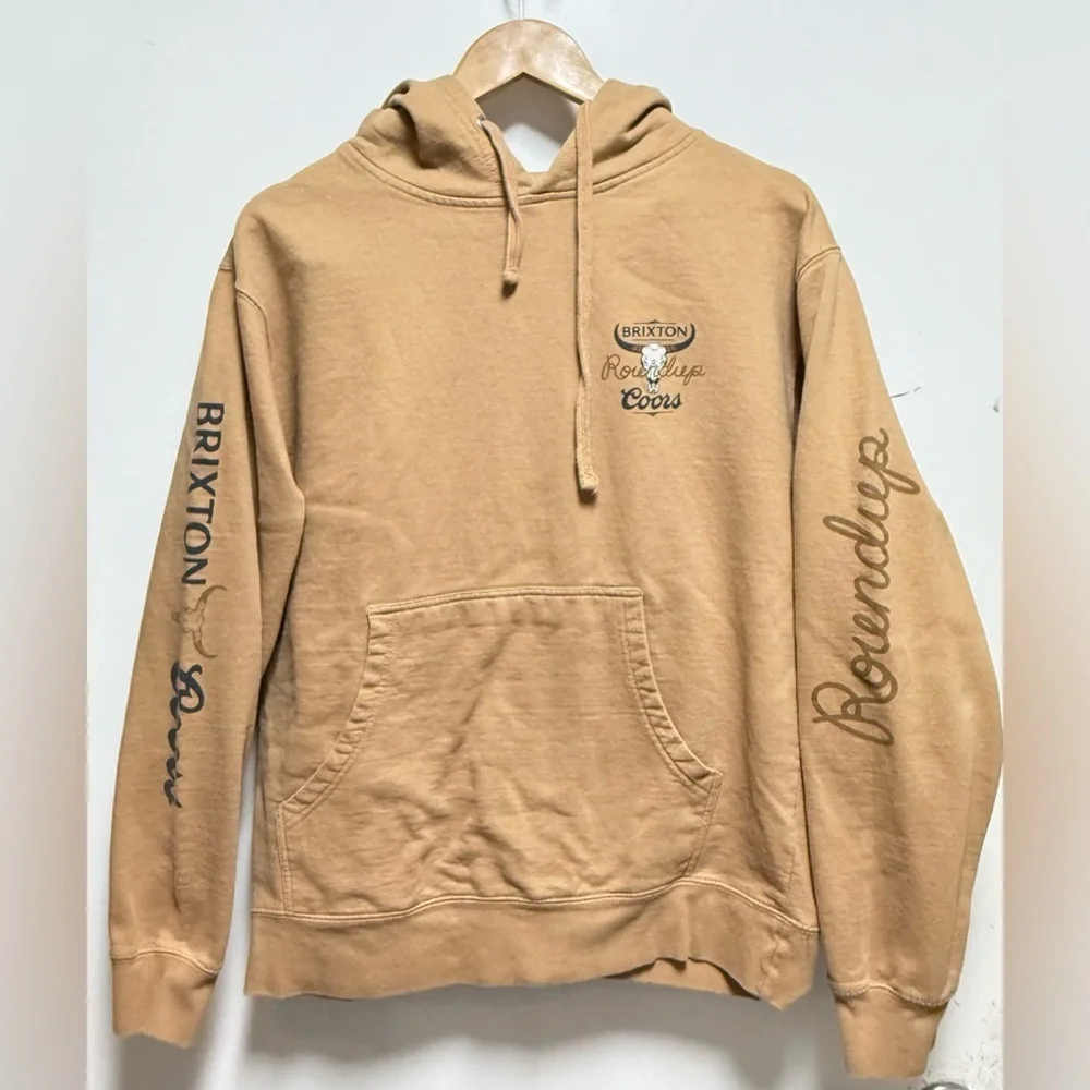 Brixton x Coors Round Up Tan Hoodie Size M